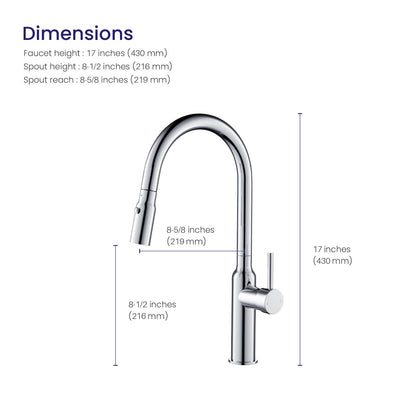 Single Handle Pull Down Kitchen Faucet with Sculptural Brass Body KF12101
