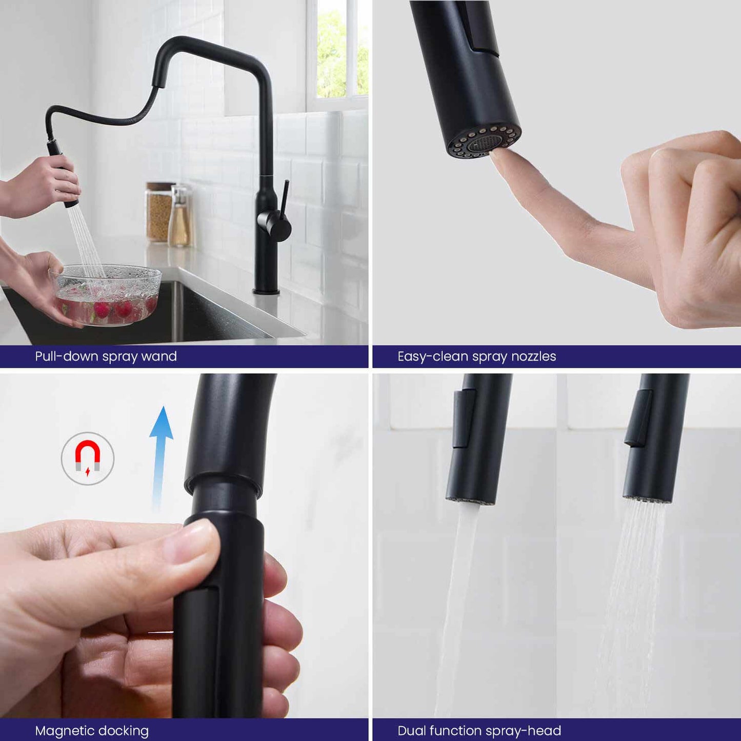 Modern Kitchen Faucet with 360° Swivel Spout and Artistic Vase Design KF12102