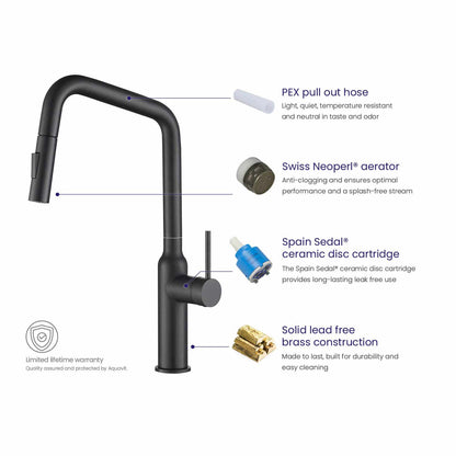 Modern Kitchen Faucet with 360° Swivel Spout and Artistic Vase Design KF12102