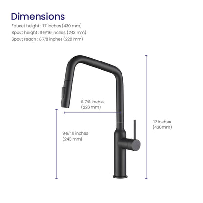 Modern Kitchen Faucet with 360° Swivel Spout and Artistic Vase Design KF12102