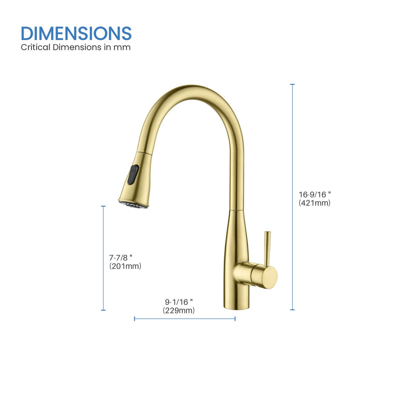 Modern Single Handle Pull-Down Kitchen Faucet with Magnetic Spray KF14101