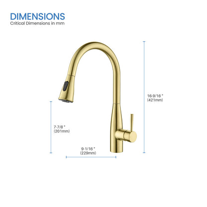 Modern Single Handle Pull-Down Kitchen Faucet with Magnetic Spray KF14101
