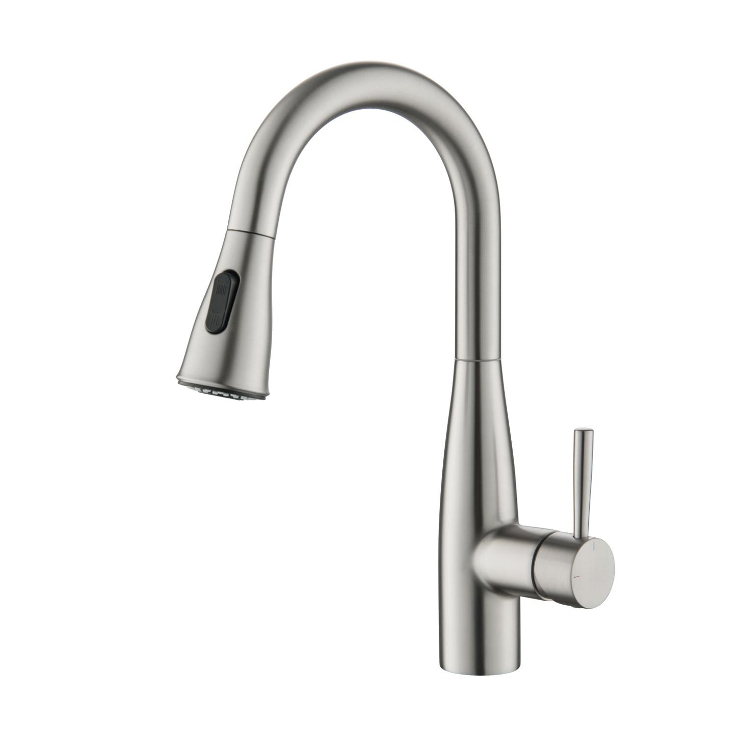 Aquavit Sleek Brass Kitchen Faucet with 360° Swivel Spout and Dual-Function Spray KF14102