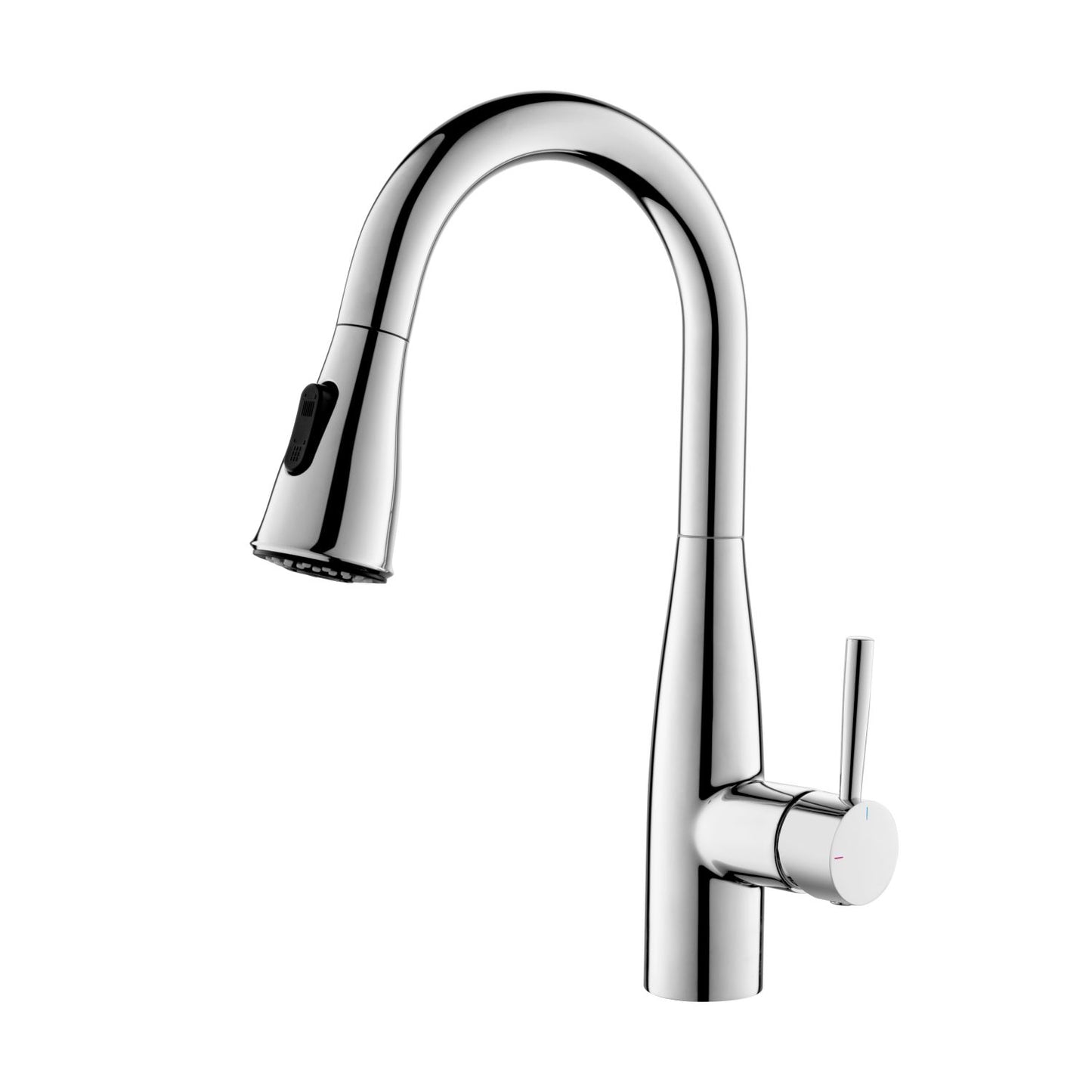 Aquavit Sleek Brass Kitchen Faucet with 360° Swivel Spout and Dual-Function Spray KF14102