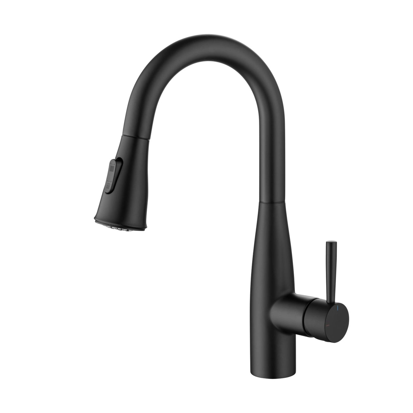 Aquavit Sleek Brass Kitchen Faucet with 360° Swivel Spout and Dual-Function Spray KF14102