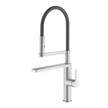 Aquavit Cylin Pull-Out Kitchen Faucet with Rain Spout and Dual Spray KF15101