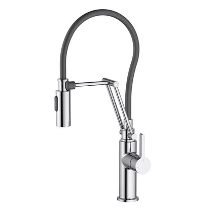 Aquavit Pull-Out Kitchen Faucet with pull out black hose KF15302