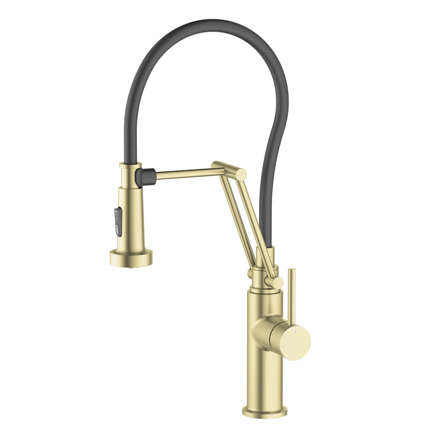 Aquavit Pull-Out Kitchen Faucet with pull out black hose KF15304