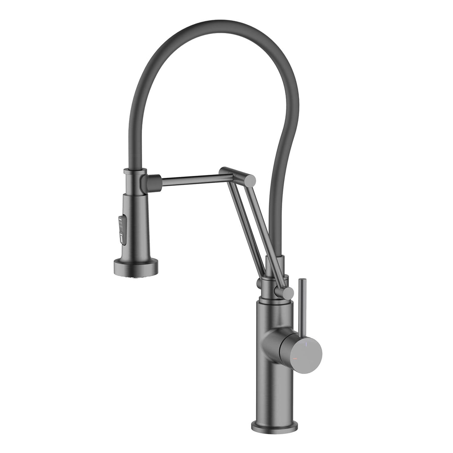 Aquavit Pull-Out Kitchen Faucet with pull out black hose KF15304