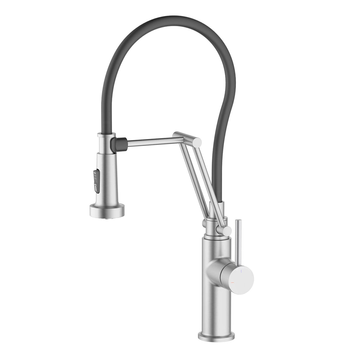 Aquavit Pull-Out Kitchen Faucet with pull out black hose KF15304