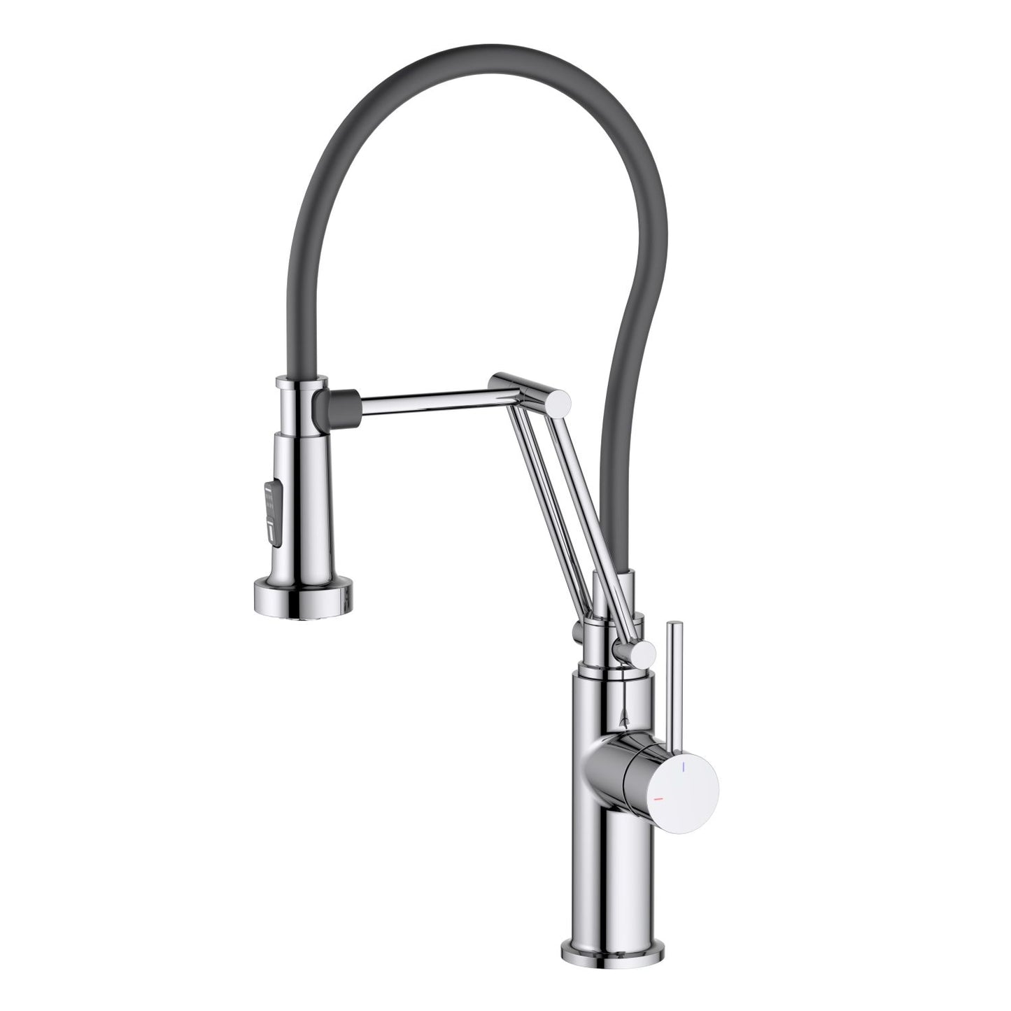 Aquavit Pull-Out Kitchen Faucet with pull out black hose KF15304