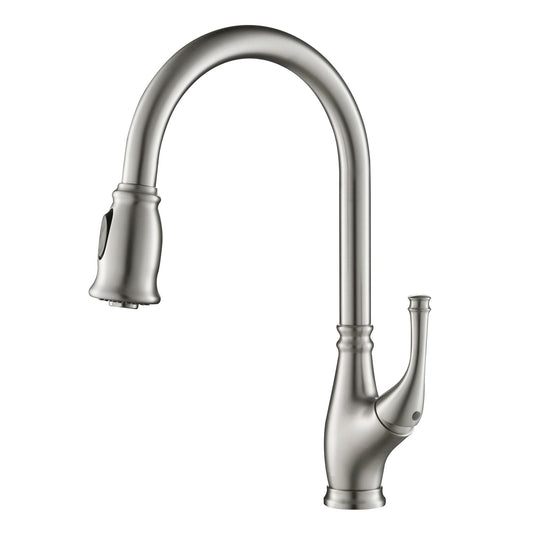 Aquavit Vintage Kitchen Faucet with Transitional Design and Pull-Down Spray KF17101