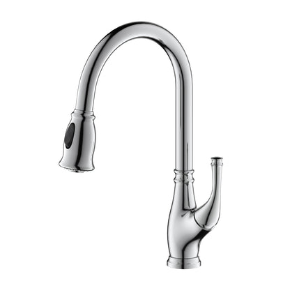 Aquavit Vintage Kitchen Faucet with Transitional Design and Pull-Down Spray KF17101