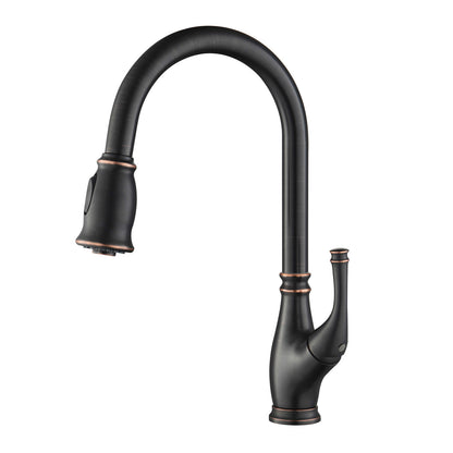 Aquavit Vintage Kitchen Faucet with Transitional Design and Pull-Down Spray KF17101