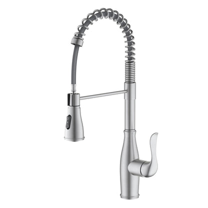 Commerical style Single handle pull down kitchen faucet with 3 way sprayer KF17201
