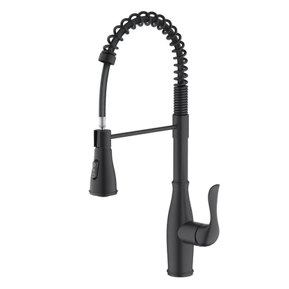 Commerical style Single handle pull down kitchen faucet with 3 way sprayer KF17201