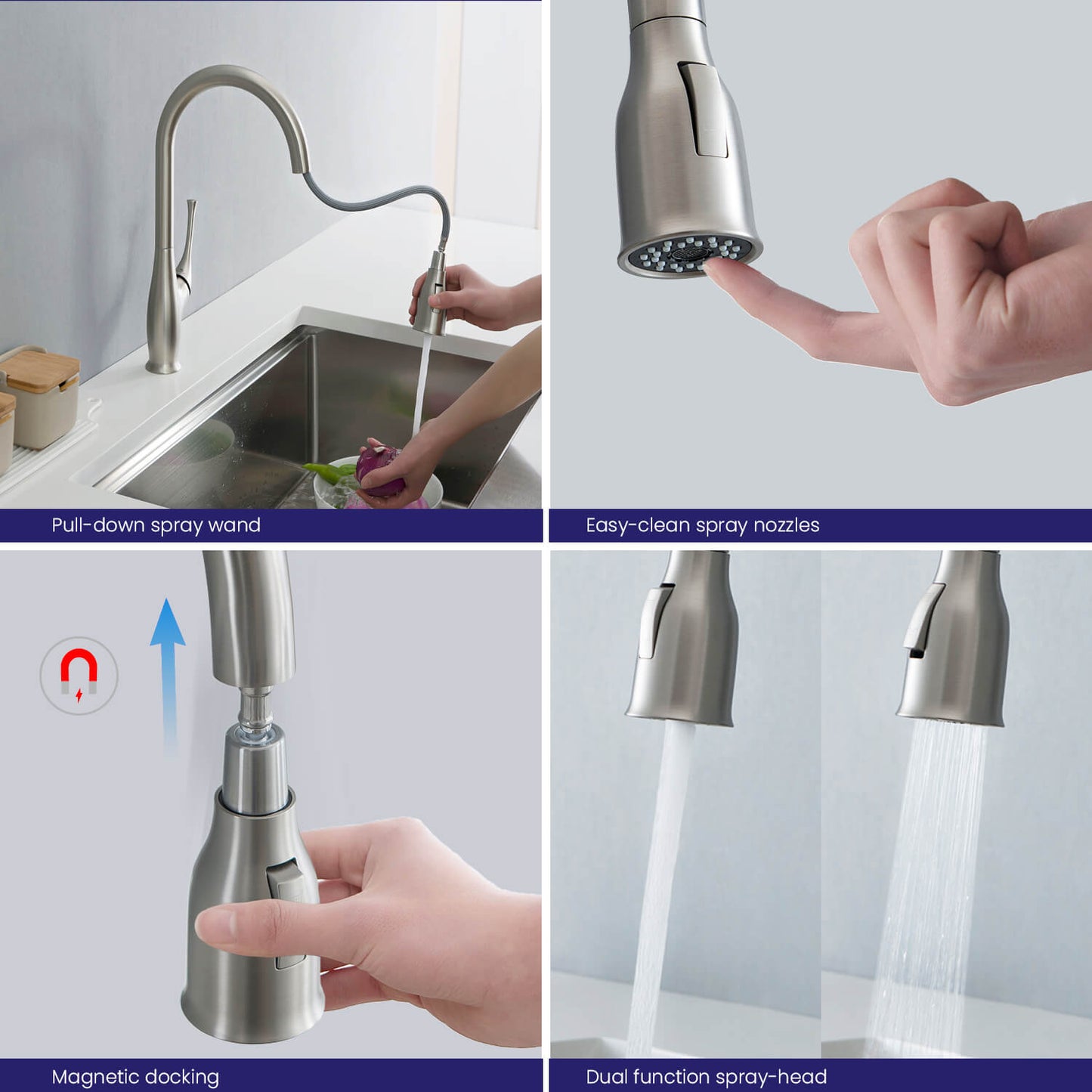 Aquavit Lumina Single handle pull down  Kitchen Faucet KF18101