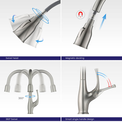 Aquavit Lumina Single handle pull down  Kitchen Faucet KF18101