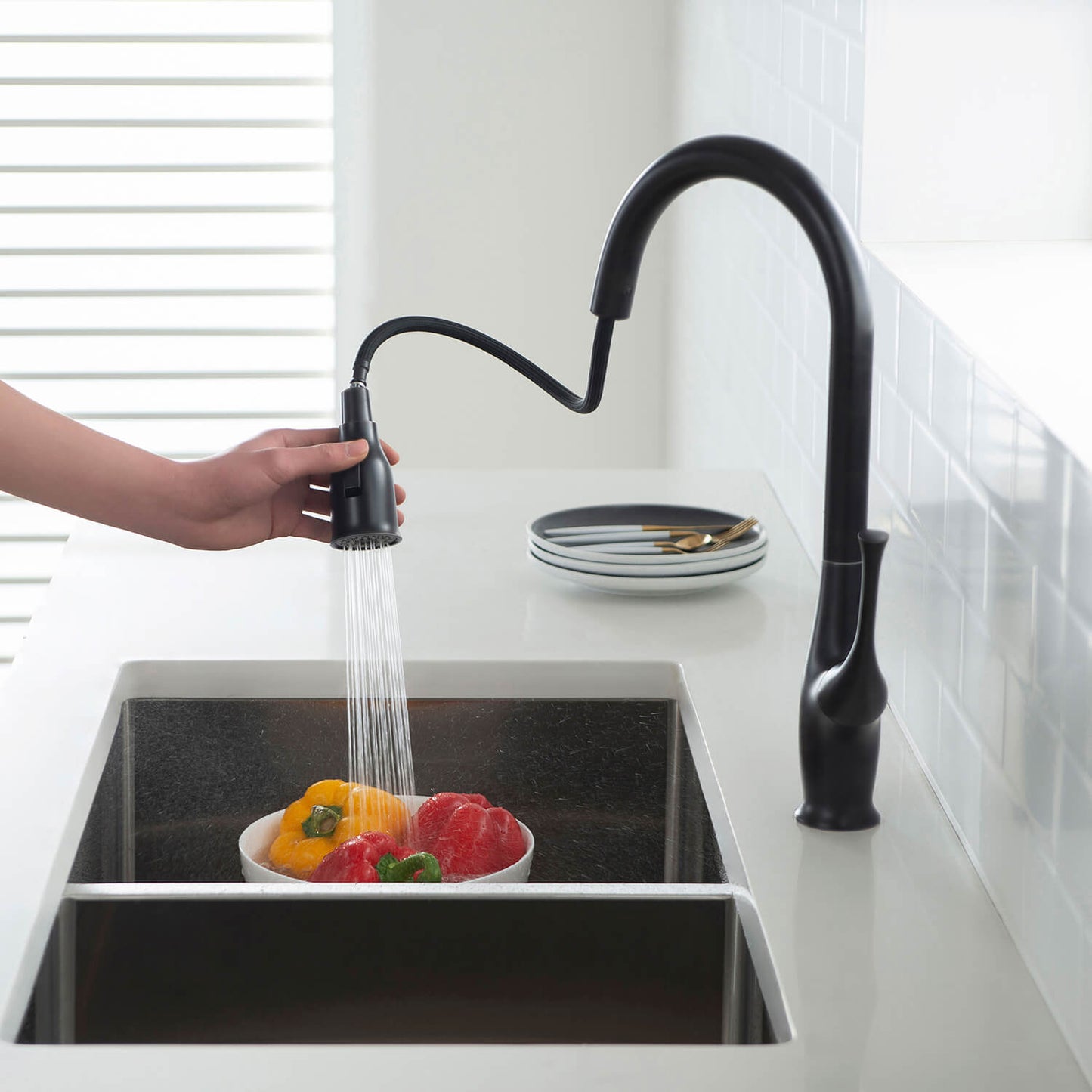 Aquavit Lumina Single handle pull down  Kitchen Faucet KF18101