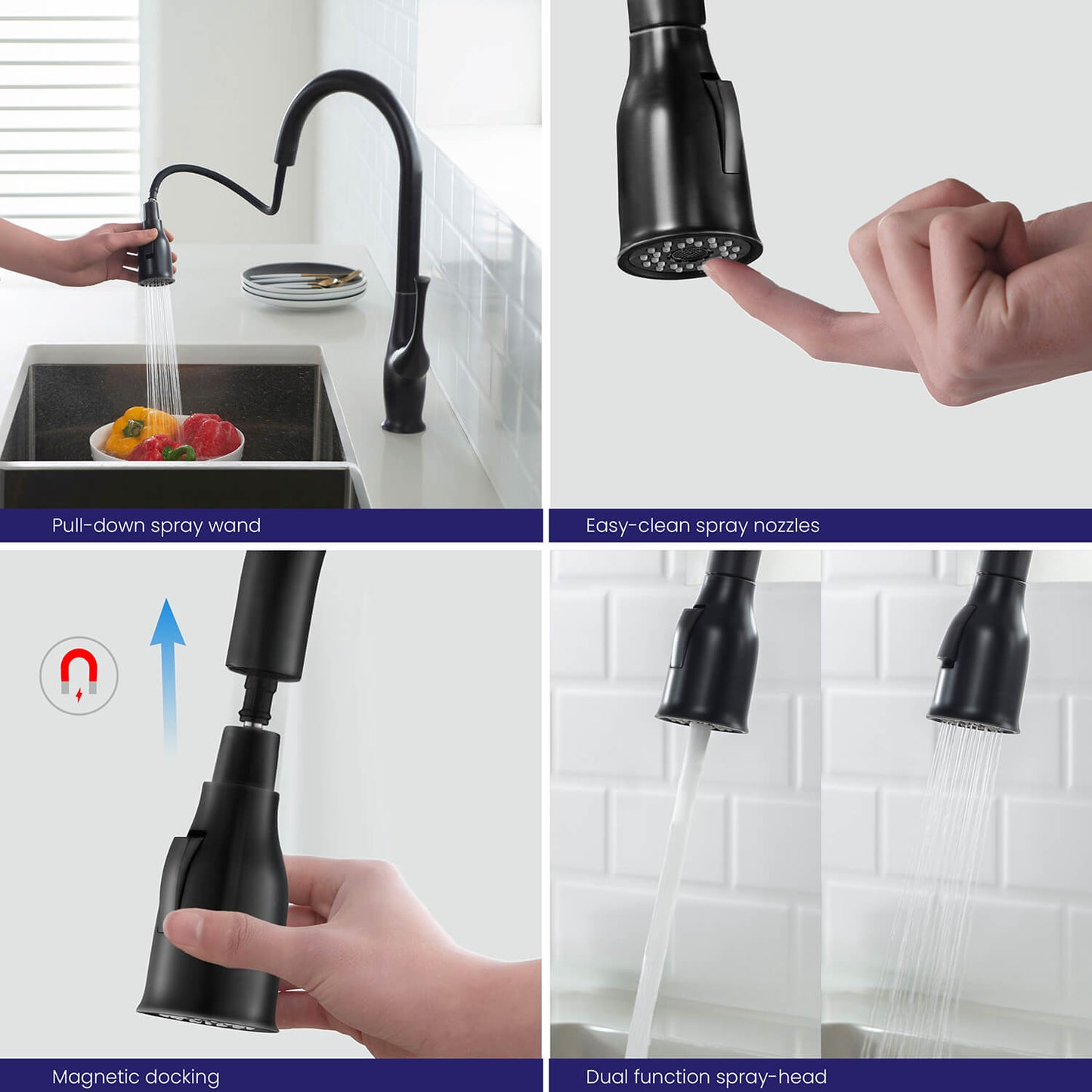 Aquavit Lumina Single handle pull down  Kitchen Faucet KF18101