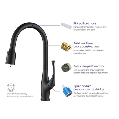 Aquavit Lumina Single handle pull down  Kitchen Faucet KF18101