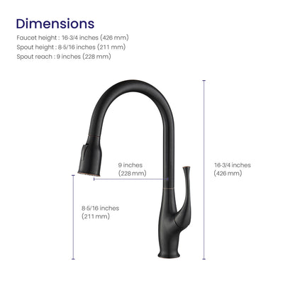 Aquavit Lumina Single handle pull down  Kitchen Faucet KF18101