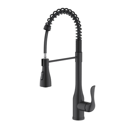 Commercial style Single handle pull down kitchen faucet with 3 way sprayer KF18201