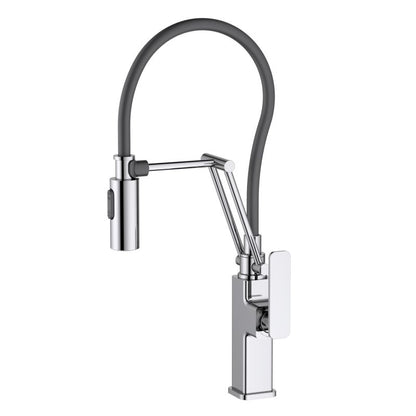 Aquavit single handle Pull-Out Kitchen Faucet with 360° Swivel Rubber Spout KF20301