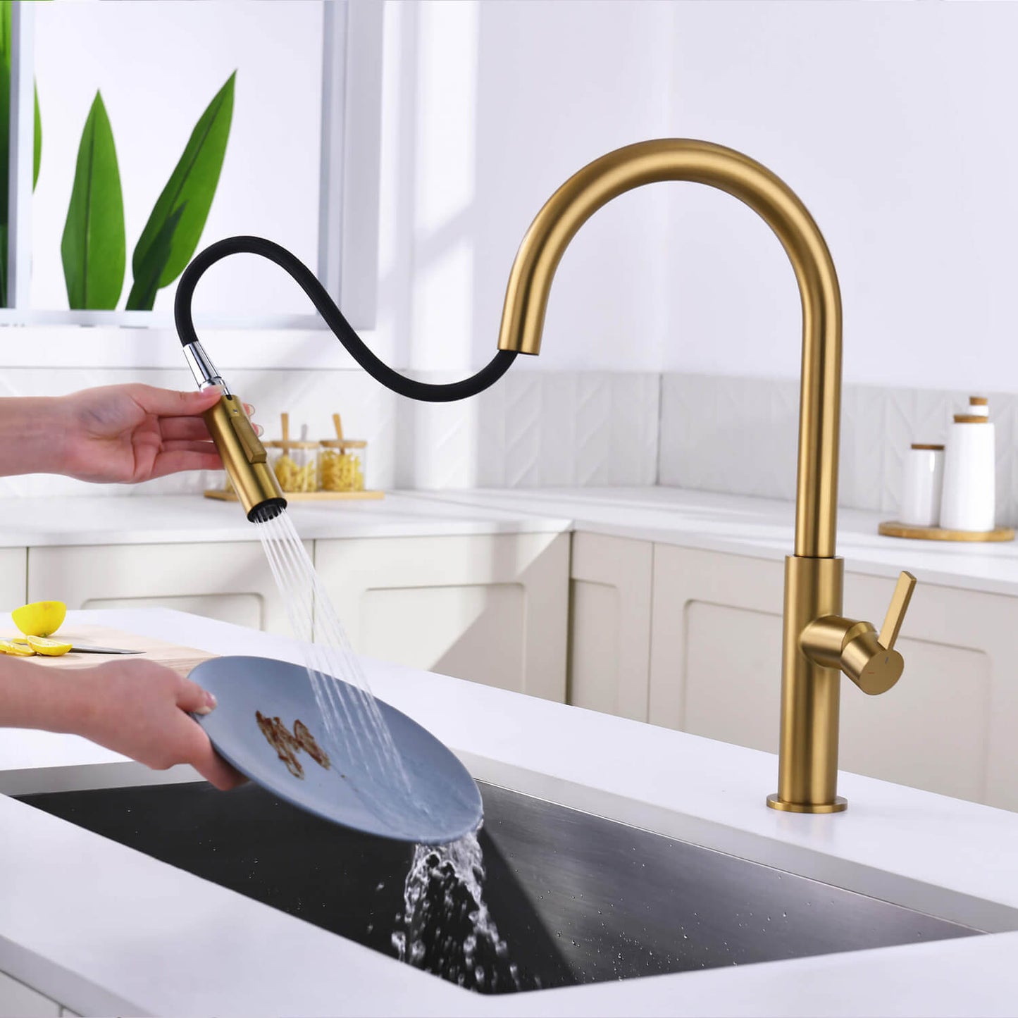 Aquavit Orbit Single Handle Pull down Kitchen Faucet KF21101