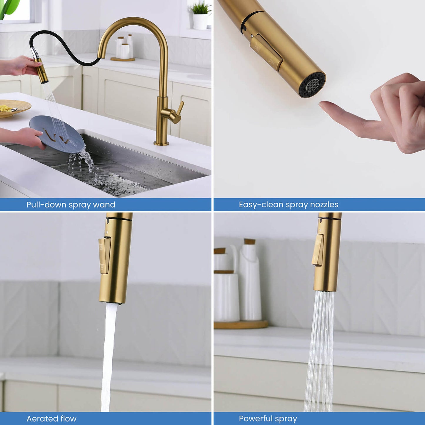 Aquavit Orbit Single Handle Pull down Kitchen Faucet KF21101