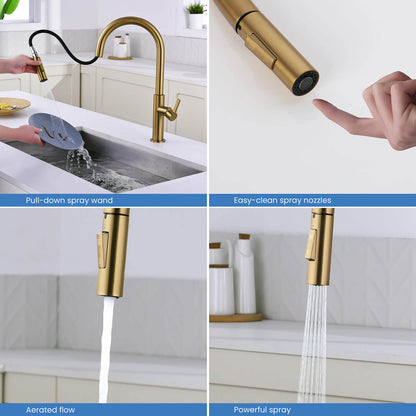 Aquavit Orbit Single Handle Pull down Kitchen Faucet KF21101