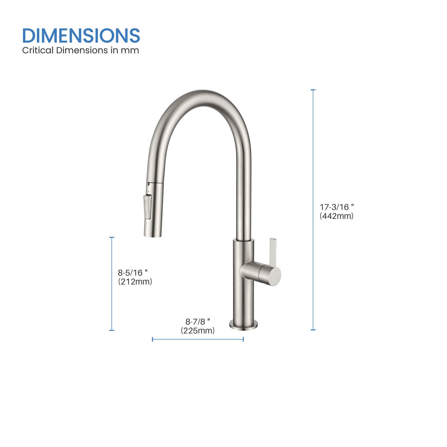 Aquavit Orbit Single Handle Pull down Kitchen Faucet KF21101