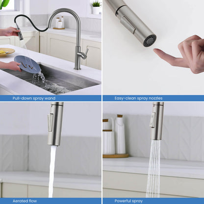 Aquavit Orbit Single Handle Pull down Kitchen Faucet KF21101