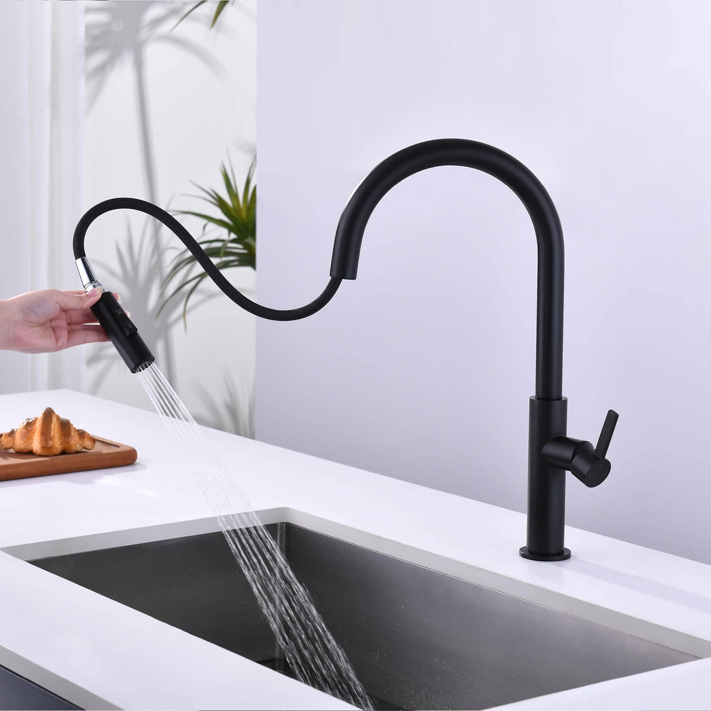 Aquavit Orbit Single Handle Pull down Kitchen Faucet KF21101