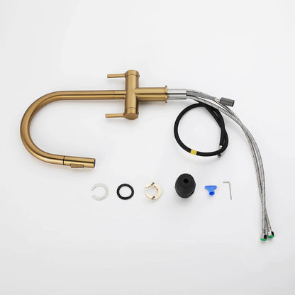 Aquavit Orbit Two Handle Pull down Kitchen Faucet KF21111