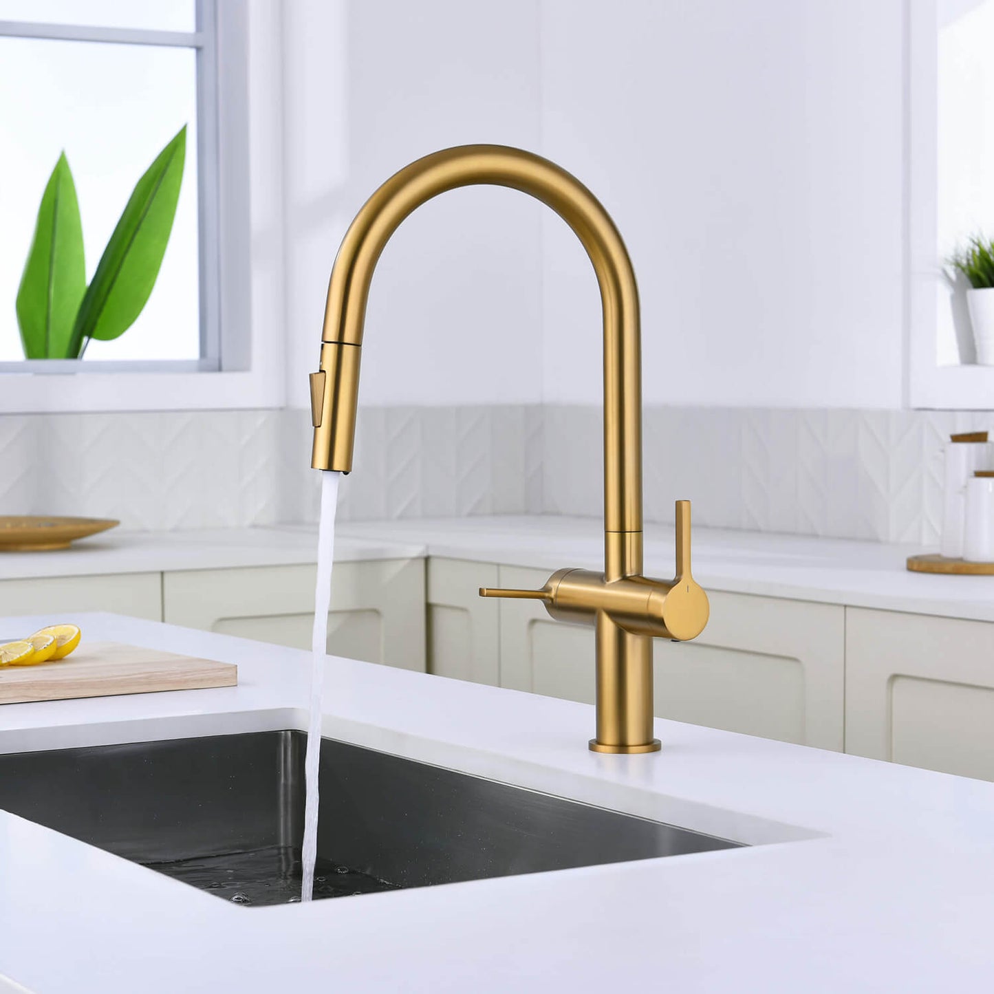 Aquavit Orbit Two Handle Pull down Kitchen Faucet KF21111