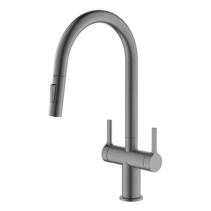 Aquavit Orbit Two Handle Pull down Kitchen Faucet KF21111
