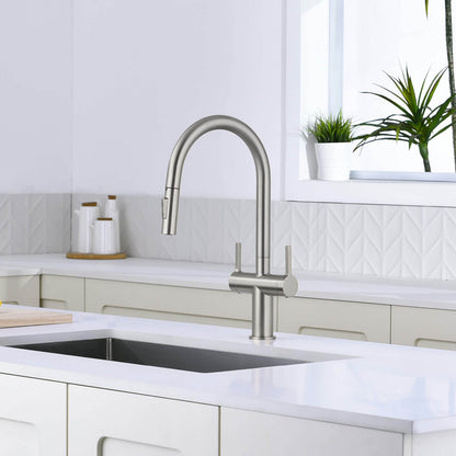 Aquavit Orbit Two Handle Pull down Kitchen Faucet KF21111