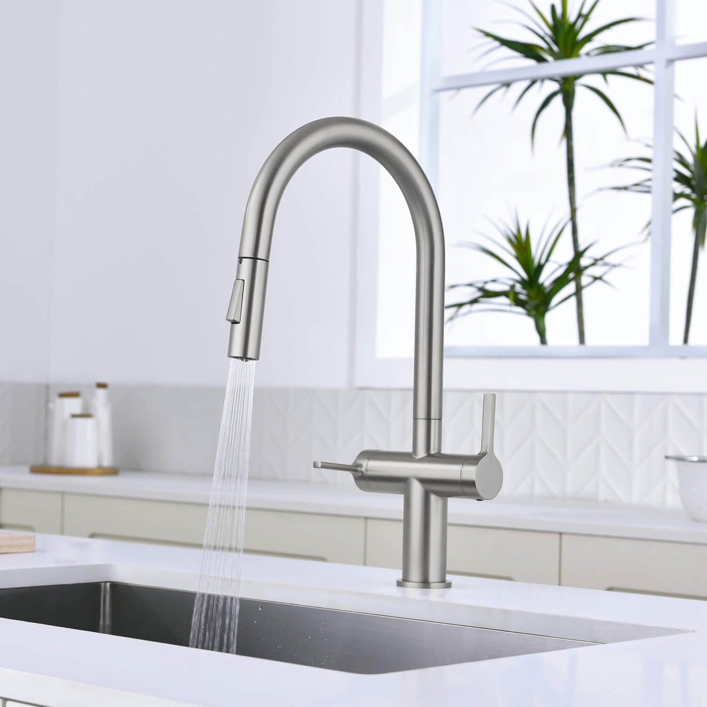 Aquavit Orbit Two Handle Pull down Kitchen Faucet KF21111