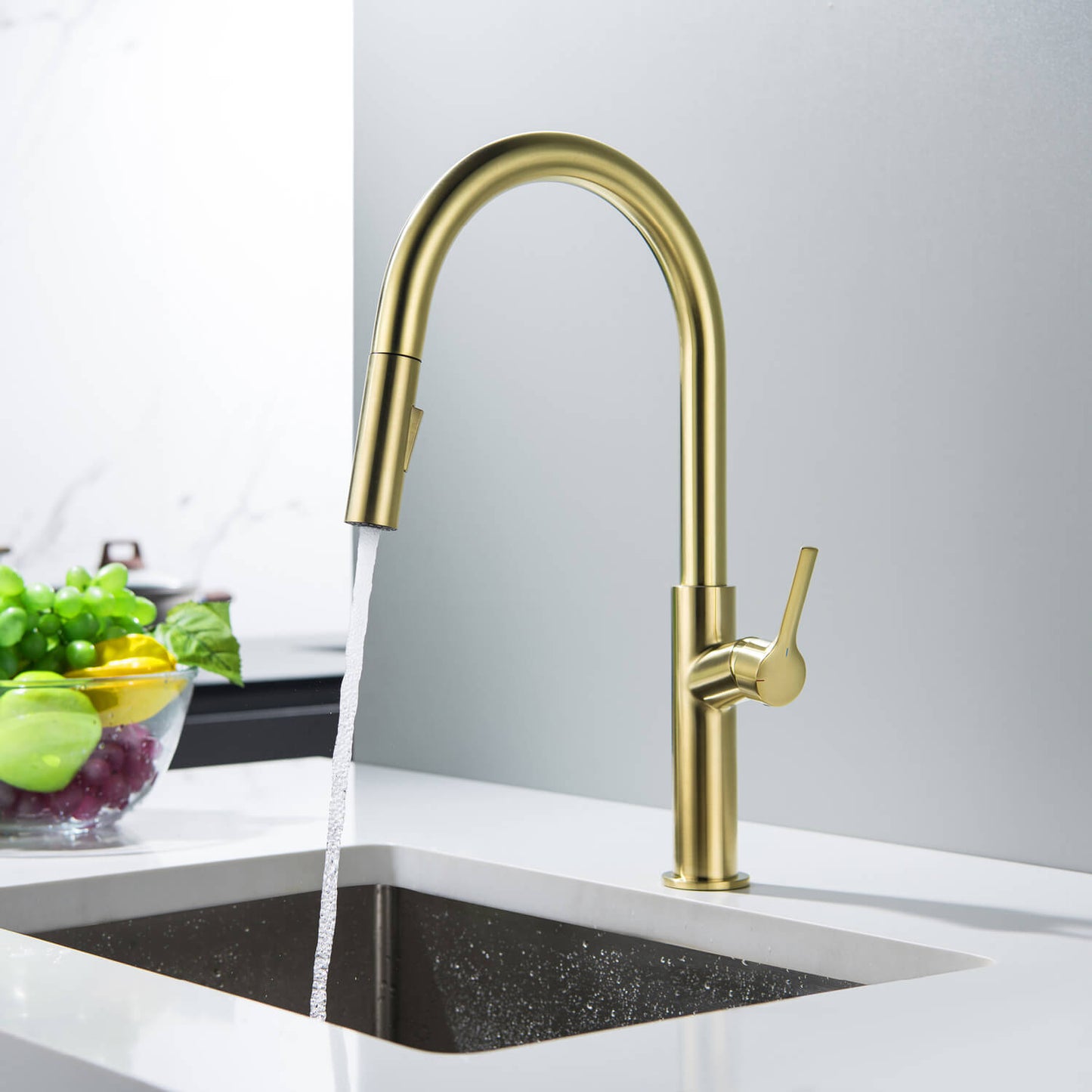 Aquavit Single Handle Pull-Down Kitchen Faucet with Dual-Function Spray Head KF22102