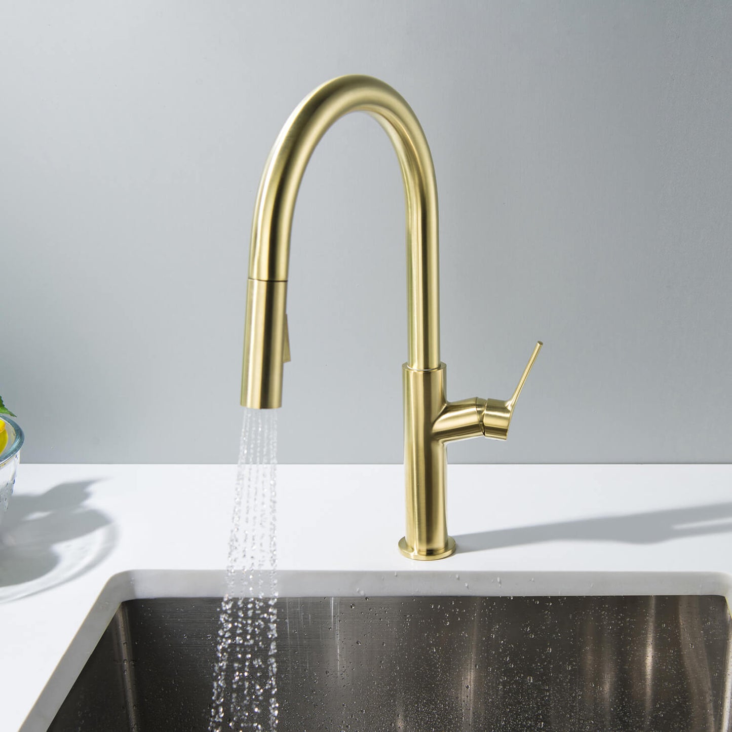 Aquavit Single Handle Pull-Down Kitchen Faucet with Dual-Function Spray Head KF22102