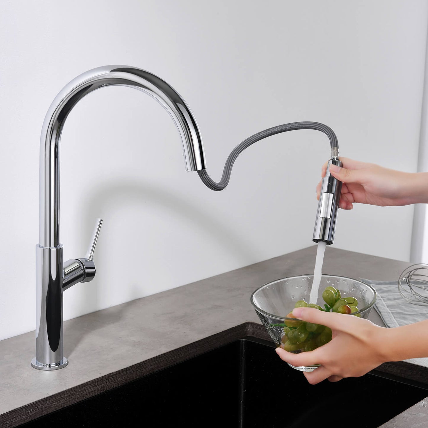 Aquavit Single Handle Pull-Down Kitchen Faucet with Dual-Function Spray Head KF22102