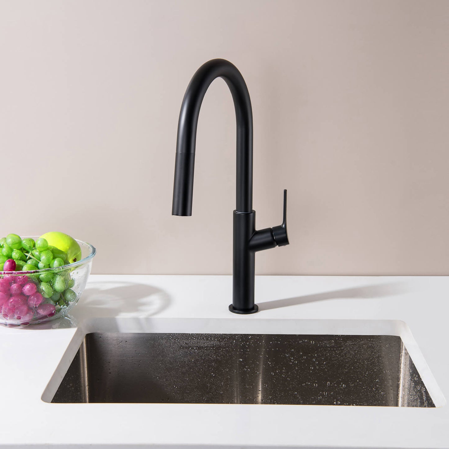 Aquavit Single Handle Pull-Down Kitchen Faucet with Dual-Function Spray Head KF22102