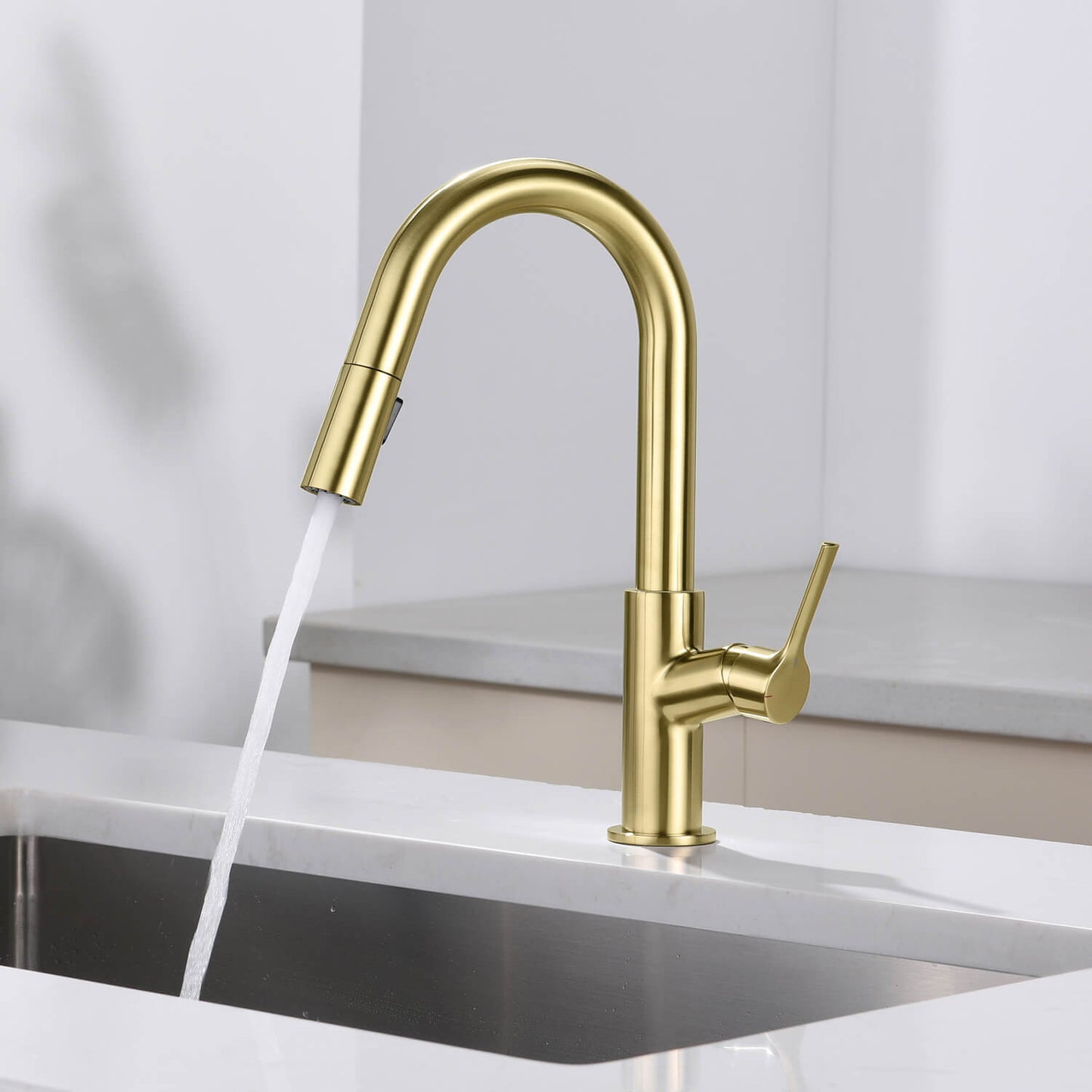 Aquavit Tilt Single handle Pull down Kitchen Faucet KF22111
