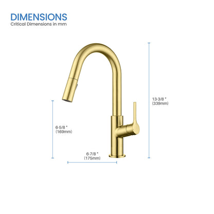 Aquavit Tilt Single handle Pull down Kitchen Faucet KF22111