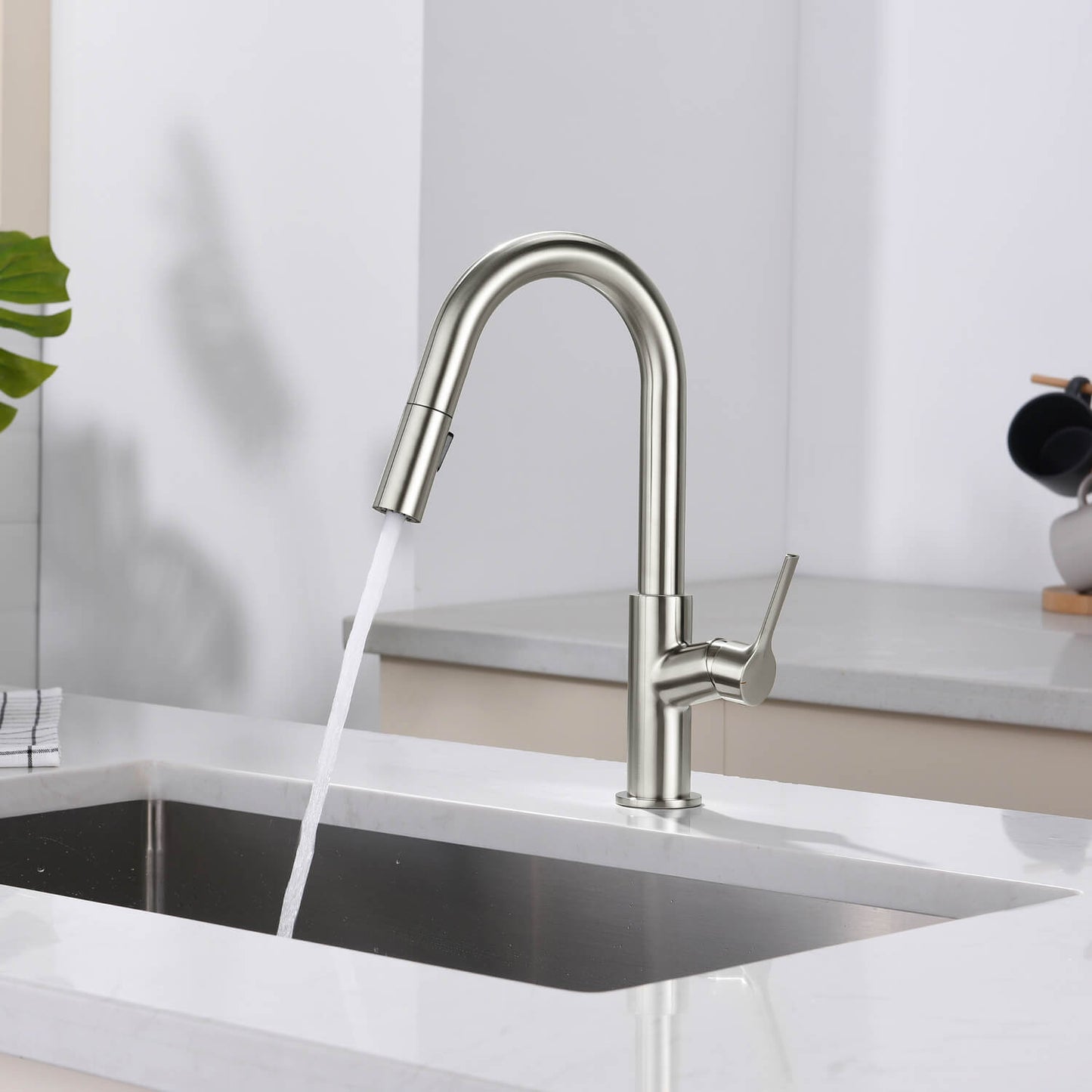 Aquavit Tilt Single handle Pull down Kitchen Faucet KF22111