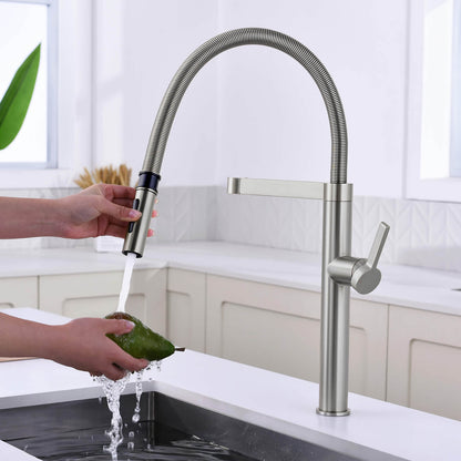Aquavit Verte Single handle kitchen faucet with Pull out spring KF23201