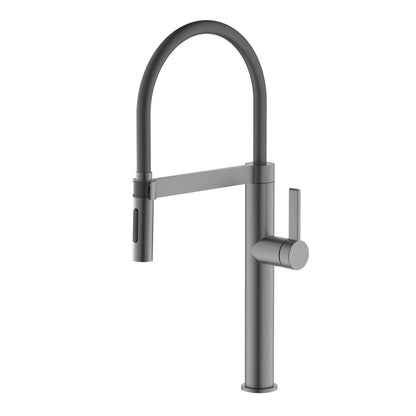 Aquavit Verte Single handle kitchen faucet with Pull out Black hose KF23202