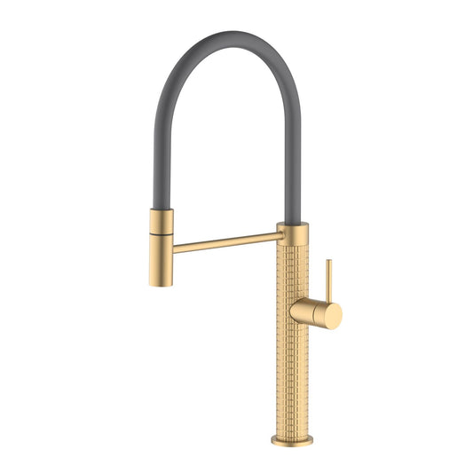 Aquavit Single handle kitchen faucet with Pull out Black hose KF23203