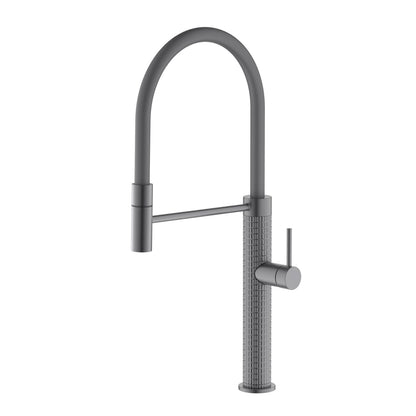 Aquavit Single handle kitchen faucet with Pull out Black hose KF23203